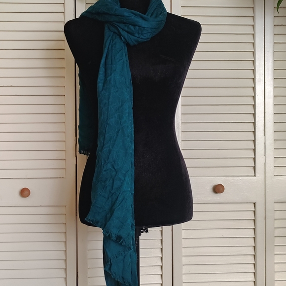 Calvin Klein Accessories - Calvin Klein Deep Teal Blue Scarf – Luxe Lightweight Wrap OS